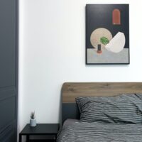 Come decorare la parete dietro il letto in stile minimalista